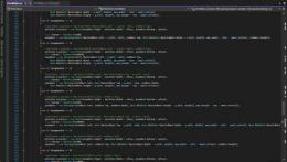 ảnh chụp màn hình code xây dựng một đội bóng đá