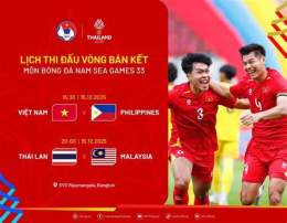 ảnh chụp màn hình lịch bán kết bóng đá nam sea games
