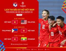 ảnh chụp màn hình lịch bóng đá nữ seagame 33