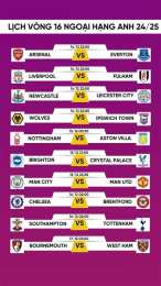 ảnh chụp màn hình lịch thi đấu bóng đá ngoại hạng anh ngày mai