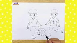 ảnh chụp màn hình tranh vẽ đá bóng đơn giản