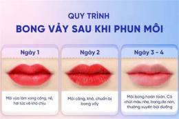 ảnh chụp màn hình xăm môi 2 ngày đã bong