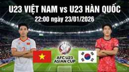 giao diện app bóng đá u23 việt nam và u23 hàn quốc