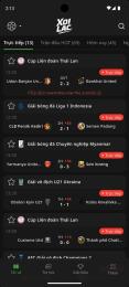 giao diện app bong da xoi laclac
