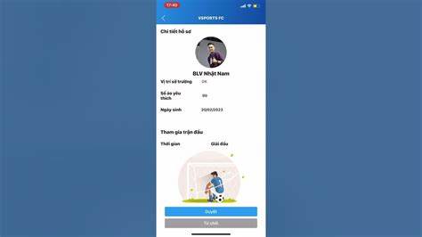 giao diện app cách xin vào clb bóng đá nam