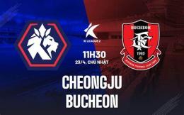 giao diện app câu lạc bộ bóng đá chungbuk cheongju