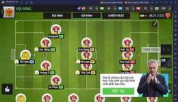 giao diện app game quản lý bóng đá