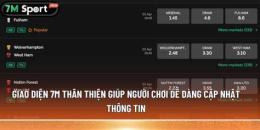 giao diện app kết quả bóng đá 7m trực tuyến