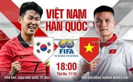 giao diện app kết quả bóng đá việt nam với hàn quốc