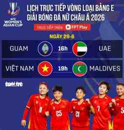 giao diện app lịch bóng đá nữ châu á 2026