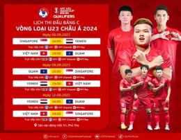 giao diện app lich da bong u23 viet nam