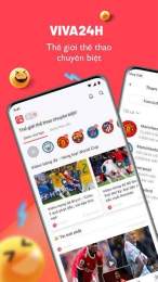 giao diện app tin thể thao bóng đá 24h