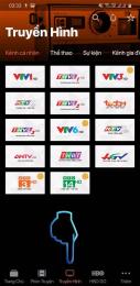 giao diện app truyền hình vtv3 trực tiếp bóng đá