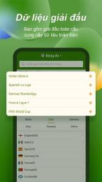 giao diện app tỷ số bóng đá italia