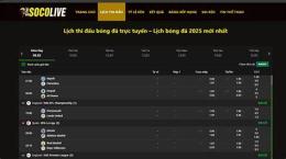 giao diện app xem bong da truc tiep socolive