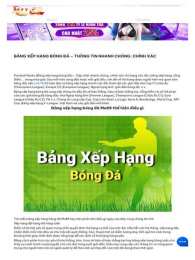 giao diện app xep hang bong da vn