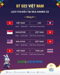 hướng dẫn sử dụng lịch thi đấu bóng đá u22 sea games