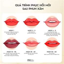 hướng dẫn sử dụng phun môi 3 ngày đã bong có sao không