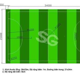 kích thước sân bóng đá mini 5 người