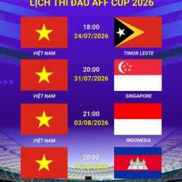 lịch bóng đá aff cup 2006