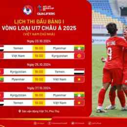 lich bong da u17 viet nam