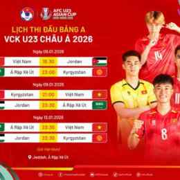 lịch bóng đá việt nam u23 châu á