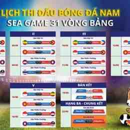 lịch đá bóng seagame 33
