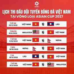 lịch thi đấu bóng đá việt nam asian cup 2026