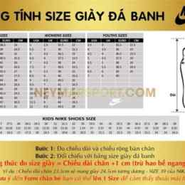 size giày đá bóng nike