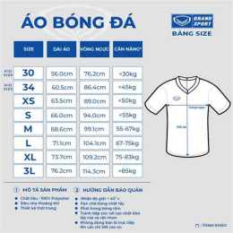tính năng nổi bật size áo đá bóng